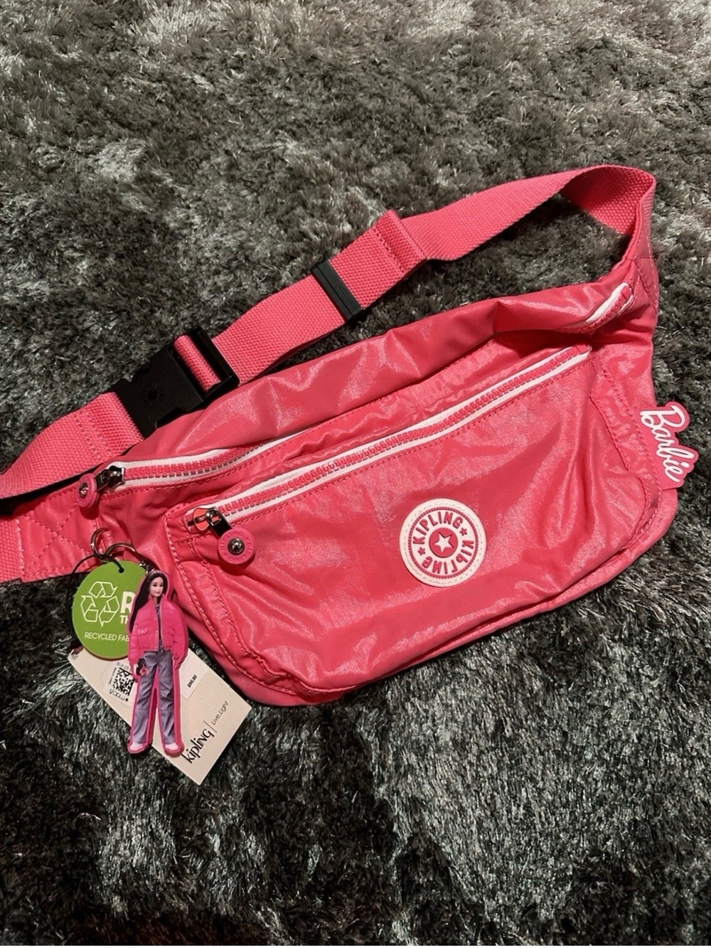 Kipling Barbie Pink Crossbody Waist Bag